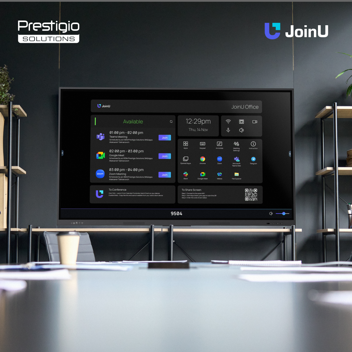 Prestigio Solutions Announces the New Version of JoinU – All-in-One Software for Meeting Rooms